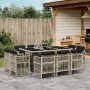 11-piece garden dining set with gray synthetic rattan cushions by , Garden sets - Ref: Foro24-3211031, Price: 576,70 €, Disco...