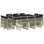 11-piece garden dining set with gray synthetic rattan cushions by , Garden sets - Ref: Foro24-3211031, Price: 576,70 €, Disco...