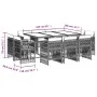 11-piece garden dining set with gray synthetic rattan cushions by , Garden sets - Ref: Foro24-3211031, Price: 693,56 €, Disco...