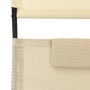 Double sun lounger with cream-colored textilene canopy by vidaXL, Loungers - Ref: Foro24-310548, Price: 213,63 €, Discount: %