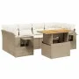 Set of 7-piece garden sofas and beige synthetic rattan cushions by , Garden sets - Ref: Foro24-3271653, Price: 540,31 €, Disc...