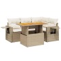Garden sofa set with 5-piece synthetic rattan beige cushions by , Garden sets - Ref: Foro24-3271737, Price: 393,66 €, Discoun...