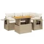 Gartensofa-Set mit 5-teiligen Kissen aus synthetischem Rattan in Beige. von , Gartensets - Ref: Foro24-3271737, Preis: 420,21...