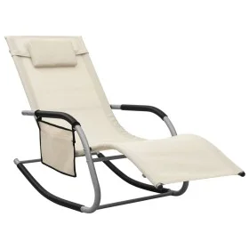 Tumbona de textilene crema y gris von vidaXL, Liegen - Ref: Foro24-310506, Preis: 109,18 €, Rabatt: %