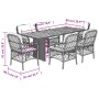 7-piece garden dining set with black synthetic rattan cushions by , Garden sets - Ref: Foro24-3212072, Price: 659,85 €, Disco...