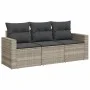 3-piece garden sofa set with gray synthetic rattan cushions by , Garden sets - Ref: Foro24-3218652, Price: 215,39 €, Discount: %