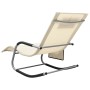 Tumbona de textilene crema y gris de vidaXL, Tumbonas - Ref: Foro24-310506, Precio: 111,20 €, Descuento: %