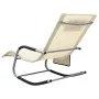 Tumbona de textilene crema y gris by vidaXL, Loungers - Ref: Foro24-310506, Price: 109,18 €, Discount: %