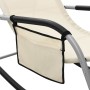 Tumbona de textilene crema y gris de vidaXL, Tumbonas - Ref: Foro24-310506, Precio: 111,20 €, Descuento: %