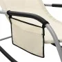 Tumbona de textilene crema y gris by vidaXL, Loungers - Ref: Foro24-310506, Price: 109,18 €, Discount: %