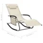Tumbona de textilene crema y gris by vidaXL, Loungers - Ref: Foro24-310506, Price: 109,18 €, Discount: %