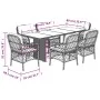 7-piece garden dining set with brown synthetic rattan cushions by , Garden sets - Ref: Foro24-3212058, Price: 727,33 €, Disco...