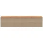 Caja de almacenaje jardín madera acacia ratán beige 220x50x54cm de , Cajas de almacenaje para exteriores - Ref: Foro24-365960...
