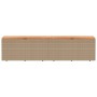 Caja de almacenaje jardín madera acacia ratán beige 220x50x54cm
