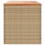 Aufbewahrungsbox für den Garten aus Akazienholz und beigem Rattan, 220x50x54cm. von , Aufbewahrungsboxen für den Außenbereich...