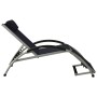 Black textilene sun lounger with cushion by vidaXL, Loungers - Ref: Foro24-310529, Price: 151,44 €, Discount: %