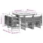 Garden dining set 9 pieces with light gray synthetic rattan cushions by , Garden sets - Ref: Foro24-3211019, Price: 496,86 €,...