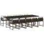 Garten-Essgruppe 11-teilig mit braunen Kunststoff-Rattan-Kissen. von , Gartensets - Ref: Foro24-3211473, Preis: 774,32 €, Rab...