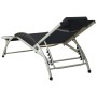 Black textilene sun lounger with cushion by vidaXL, Loungers - Ref: Foro24-310529, Price: 151,44 €, Discount: %