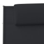 Black textilene sun lounger with cushion by vidaXL, Loungers - Ref: Foro24-310529, Price: 151,44 €, Discount: %