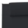 Black textilene sun lounger with cushion by vidaXL, Loungers - Ref: Foro24-310529, Price: 149,14 €, Discount: %