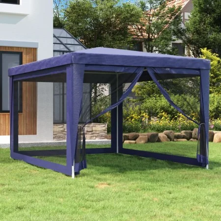 Partyzelt mit 4 blauen HDPE-Netzwänden 3x4 m von , Zelte und Pavillons - Ref: Foro24-319232, Preis: 93,63 €, Rabatt: %