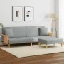 Sofa bed for 2 people with light gray velvet pillows and stool by , Sofas - Ref: Foro24-3216215, Price: 351,90 €, Discount: %