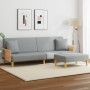 Zweiplätziges Schlafsofa mit Kissen und Hocker aus hellem grauem Samt. von , Sofas - Ref: Foro24-3216215, Preis: 344,33 €, Ra...