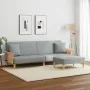 Sofa bed for 2 people with light gray velvet pillows and stool by , Sofas - Ref: Foro24-3216215, Price: 351,90 €, Discount: %