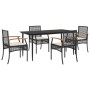 5-piece garden furniture set with black synthetic rattan cushions by , Garden sets - Ref: Foro24-3213599, Price: 344,12 €, Di...