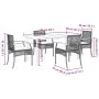 Gartenmöbel-Set, 5-teilig, mit schwarzen Polstern aus synthetischem Rattan von , Gartensets - Ref: Foro24-3213599, Preis: 380...