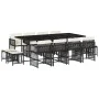 Set comedor de jardín con cojines 13 pzas ratán sintético negro de , Conjuntos de jardín - Ref: Foro24-3211698, Precio: 782,7...