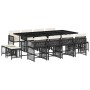 Set comedor de jardín con cojines 13 pzas ratán sintético negro de , Conjuntos de jardín - Ref: Foro24-3211698, Precio: 695,7...