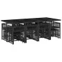 Set comedor de jardín con cojines 13 pzas ratán sintético negro de , Conjuntos de jardín - Ref: Foro24-3211698, Precio: 782,7...
