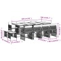 Set comedor de jardín con cojines 13 pzas ratán sintético negro de , Conjuntos de jardín - Ref: Foro24-3211698, Precio: 695,7...