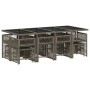 Garden dining set with 13-piece synthetic rattan cushions in gray. by , Garden sets - Ref: Foro24-3211700, Price: 682,11 €, D...