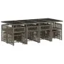 Garden dining set with 13-piece synthetic rattan cushions in gray. by , Garden sets - Ref: Foro24-3211700, Price: 770,78 €, D...