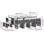 Garden dining set with 13-piece synthetic rattan cushions in gray. by , Garden sets - Ref: Foro24-3211700, Price: 770,78 €, D...