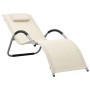 Cream and gray textilene lounger by vidaXL, Loungers - Ref: Foro24-310514, Price: 77,97 €, Discount: %