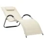 Cream and gray textilene lounger by vidaXL, Loungers - Ref: Foro24-310514, Price: 76,65 €, Discount: %