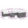 Gartensofa-Set, 10-teilig, mit schwarzen Kissen und synthetischem Rattan. von , Gartensets - Ref: Foro24-3256147, Preis: 586,...