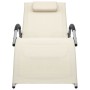 Cream and gray textilene lounger by vidaXL, Loungers - Ref: Foro24-310514, Price: 77,97 €, Discount: %