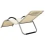 Cream and gray textilene lounger by vidaXL, Loungers - Ref: Foro24-310514, Price: 76,65 €, Discount: %