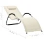 Cream and gray textilene lounger by vidaXL, Loungers - Ref: Foro24-310514, Price: 76,65 €, Discount: %