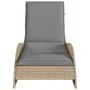 Liegestuhl mit beigem Kunststoff-Rattankissen 60x205x73 cm. von , Liegen - Ref: Foro24-368281, Preis: 165,95 €, Rabatt: %