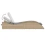 Liegestuhl mit beigem Kunststoff-Rattankissen 60x205x73 cm. von , Liegen - Ref: Foro24-368281, Preis: 165,95 €, Rabatt: %