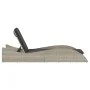 Tumbona con cojín ratán sintético gris claro 60x205x73 cm de , Tumbonas - Ref: Foro24-368283, Precio: 153,75 €, Descuento: %