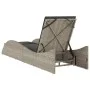 Tumbona con cojín ratán sintético gris claro 60x205x73 cm de , Tumbonas - Ref: Foro24-368283, Precio: 153,75 €, Descuento: %