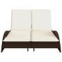 Tumbona con cojines ratán sintético marrón 114x205x73 cm de , Tumbonas - Ref: Foro24-368288, Precio: 248,00 €, Descuento: %
