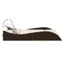 Synthetic rattan sun lounger with brown cushions 114x205x73 cm by , Loungers - Ref: Foro24-368288, Price: 243,66 €, Discount: %